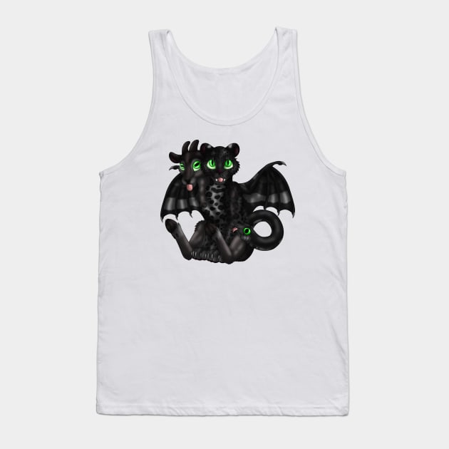 Chimera Cubs: Black Leopard Tank Top by spyroid101